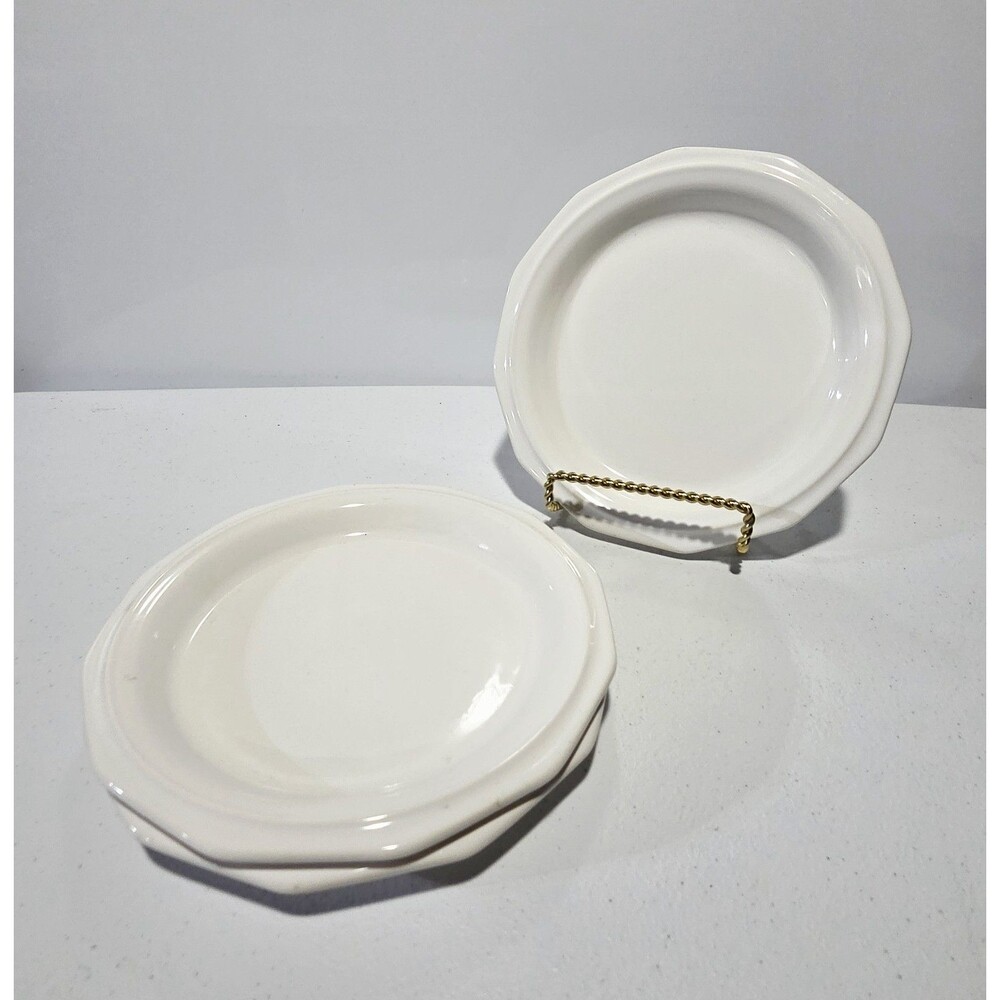 Vintage Pfaltzgraff Heritage White 6 3/4" Bread Dessert Plates Set of 3